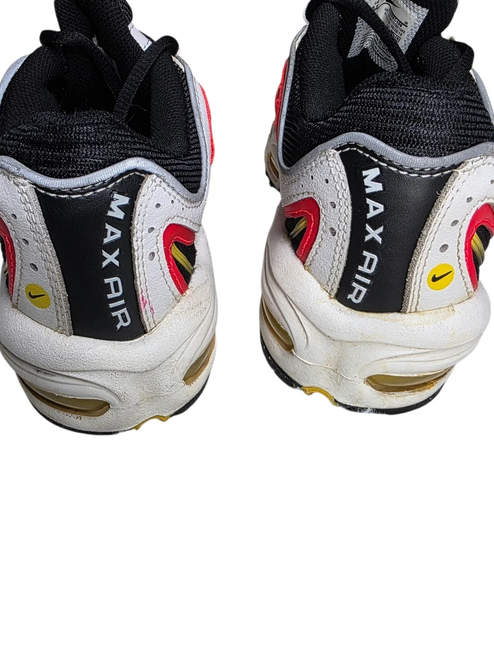 Nike Air Max White Black Neon Yellow Running Sneakers